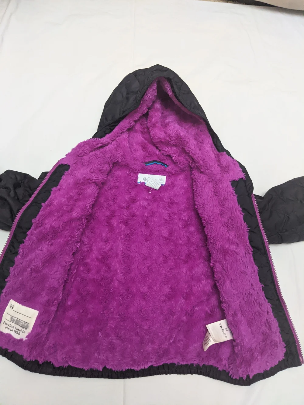 Columbia Girls Black Insulated Hooded Winter Jacket Size XXS